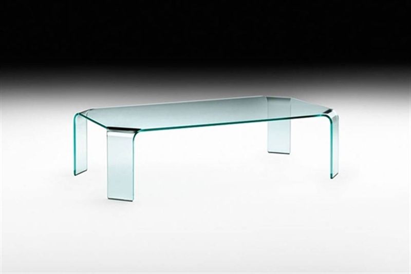 Table basse en verre cintré  RAGNETO - Mobilier Haut de Gamme Lyon